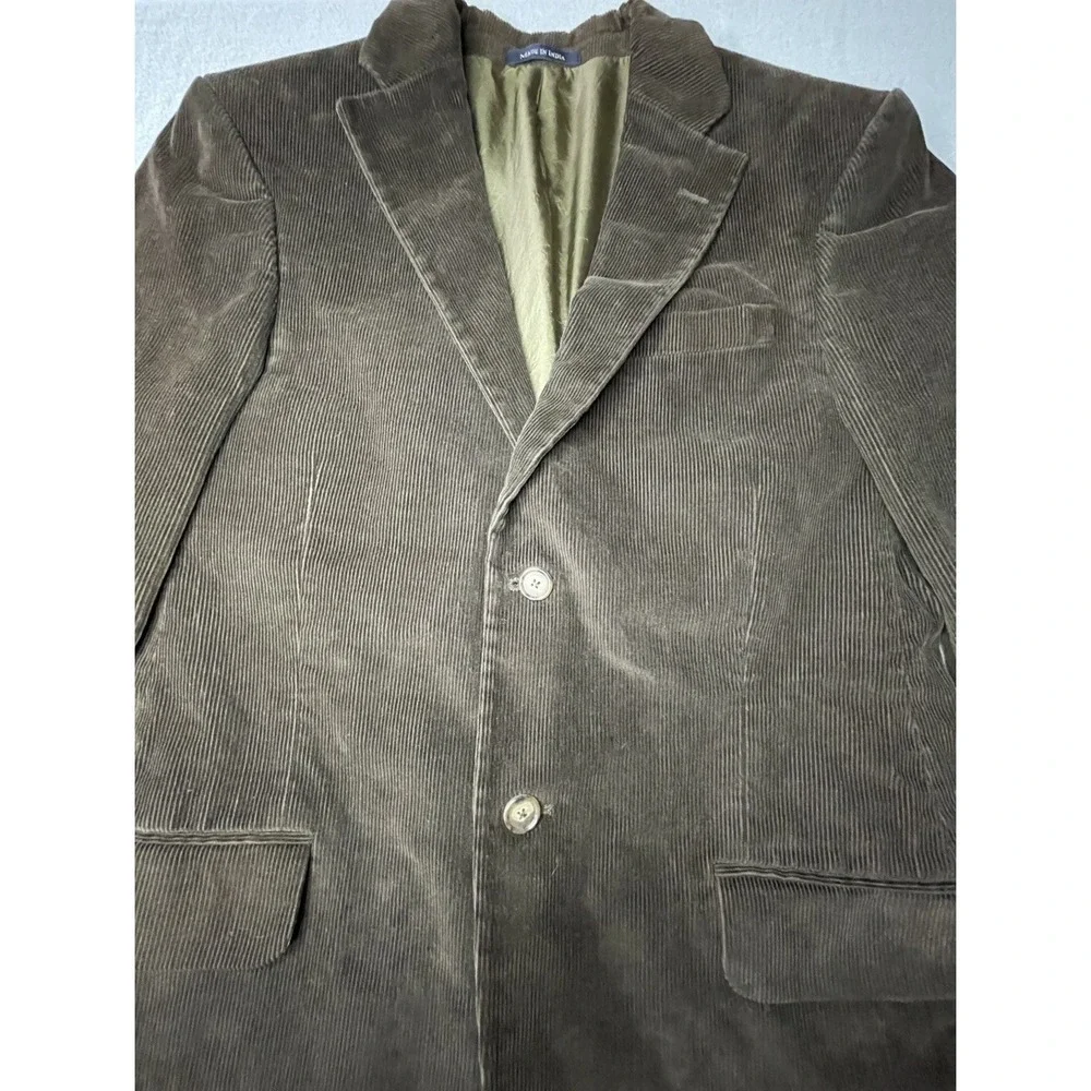 Lands End corduroy‎ blazer sport coat 38 reg  Dark brown classic retro preppy